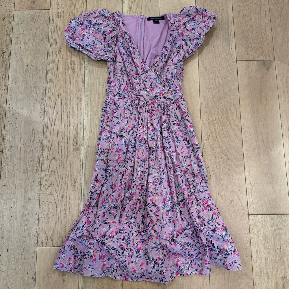 French Connection Floral print V Neck Midi Dress